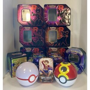 Pokémon Trading Card Game Metal Tins Assorted EMPTY Tin Lot of 22 NO CARDS/PACKS